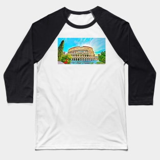 ROMA Colosseum (Coliseum) Baseball T-Shirt